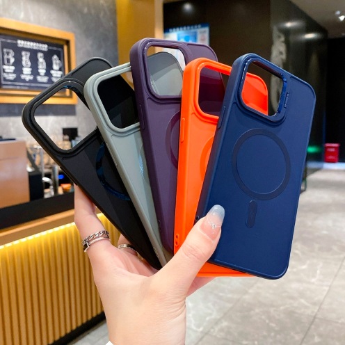 Tpu Semi Rigido MagSafe Samsung S24 Naranja