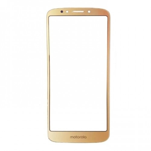 Repuesto Glass Moto E5 / G6 PLAY Dorado + OCA con Logo