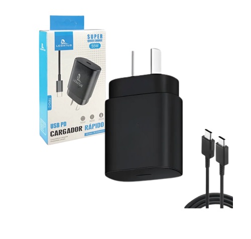 Kit Cargador 2 en 1 Legatus / Royalcell PD 55W Tipo C - C