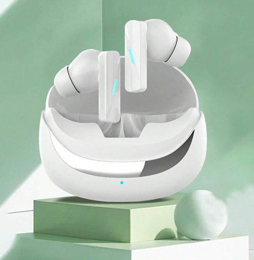 Auricular Bluetooth 5.4 Doble RM-700 con Base Cargadora