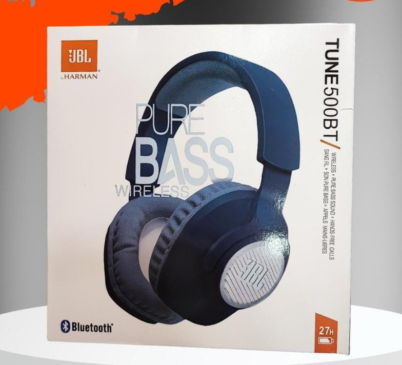 Auricular Vincha Bluetooth JBL Tune 500BT con Cancelacion de Ruido (Replica) Azul