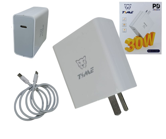 Kit Cargador 2 en 1 Tipo C Carga Rapida PD 30W Usb C + Usb C Time