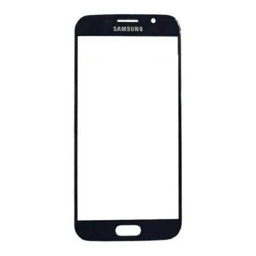 Repuesto Glass Samsung S6 Flat Negro con Logo sin OCA