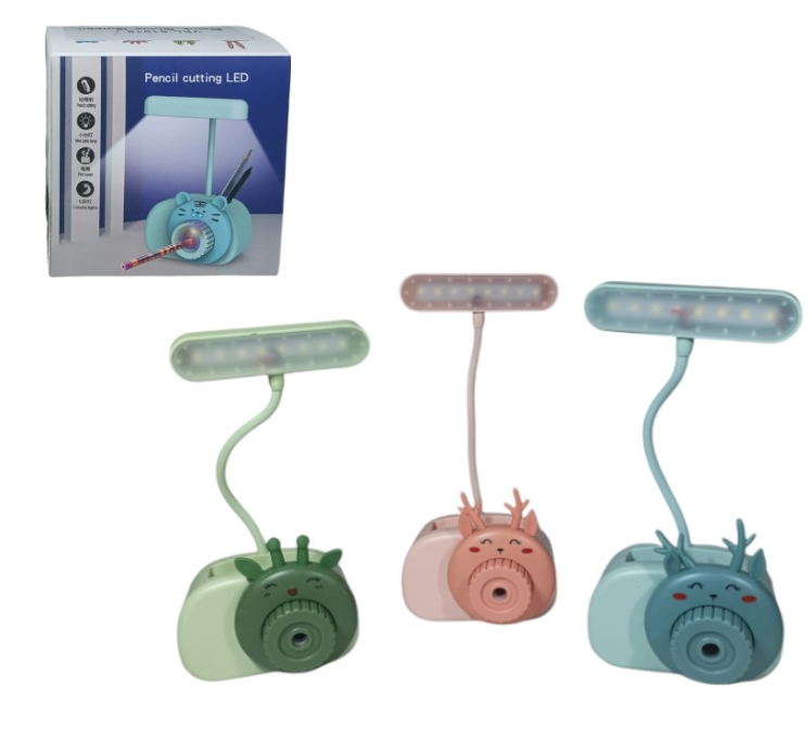 Mini Lampara Velador Led con Sacapuntas Recargable Reno