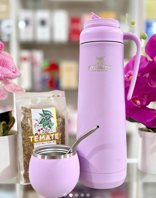 Termo con Tapa Mate y Bombilla 1.2L Stanley Lila