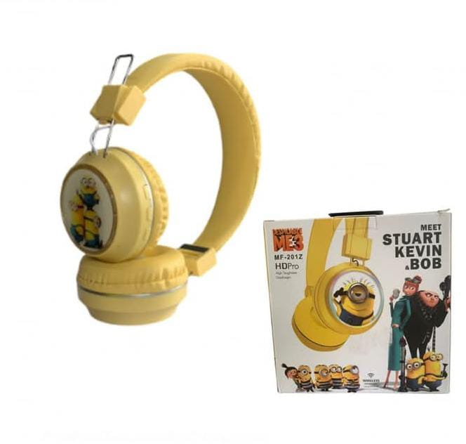Auricular Vincha Bluetooth Micro Sd Personajes  MF-201 Minion