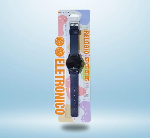 Reloj Pulsera Digital Engomado Redondo