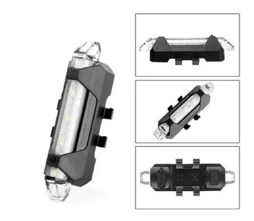 Luz Bicicleta Led Usb Recargable Delantera Blanca