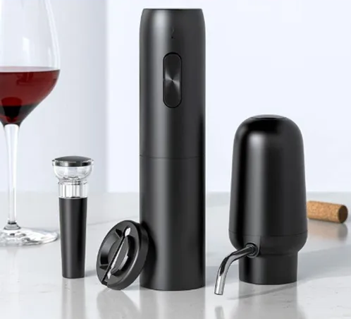 Kit Abridor y Dispenser Recargable de Vino