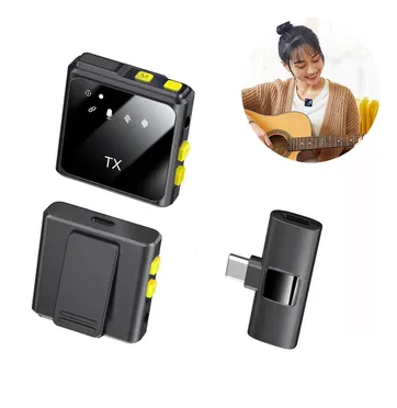 Microfono Corbatero Inalambrico 2.4G Tipo C F9-TC