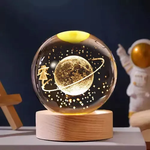 Esfera de Cristal Decorativa 3D Usb (10cm)