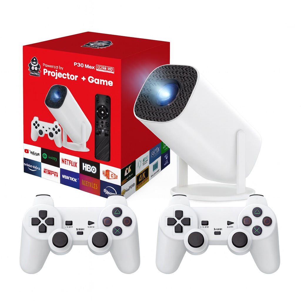 Mini Proyector Inteligente Ultra HD 4K Wifi Bluetooth 1080p + Consola