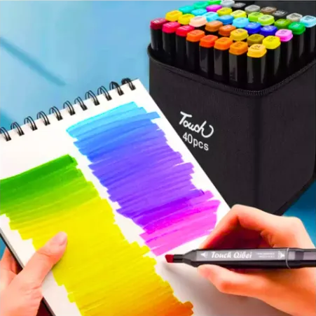 Set de Fibrones Marcadores Doble punta x 40pcs