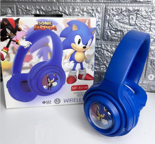 Auricular Vincha Bluetooth Micro Sd Personajes MF-501H Sonic