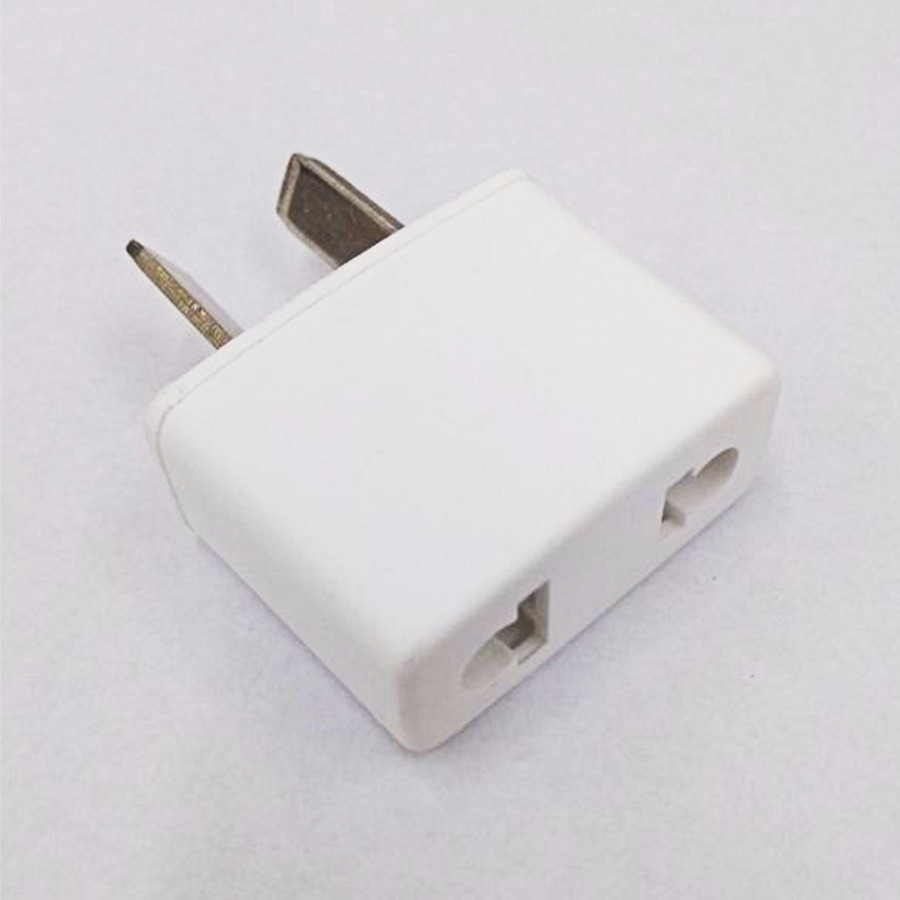 Adaptador Enchufe Americano Patas Argentinas Blanco/Negro (Primera Calidad)