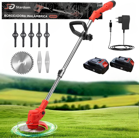 Cortadora de Cesped Bordeadora Inalambrica Extensible Stardom 21v