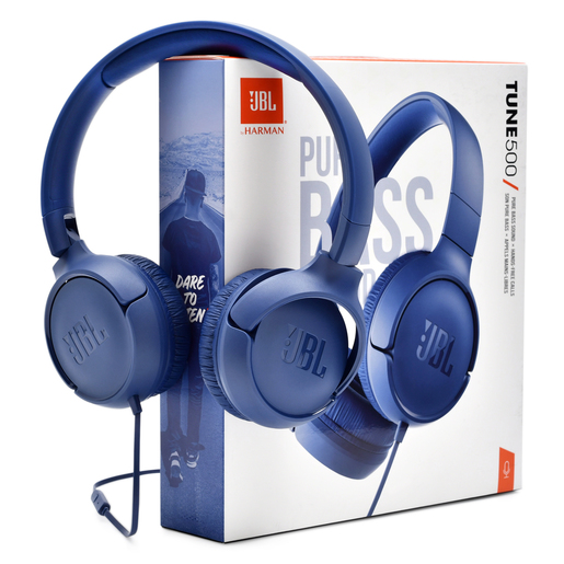 Auricular Vincha Bluetooth JBL Tune 500 Azul (ORIGINAL)