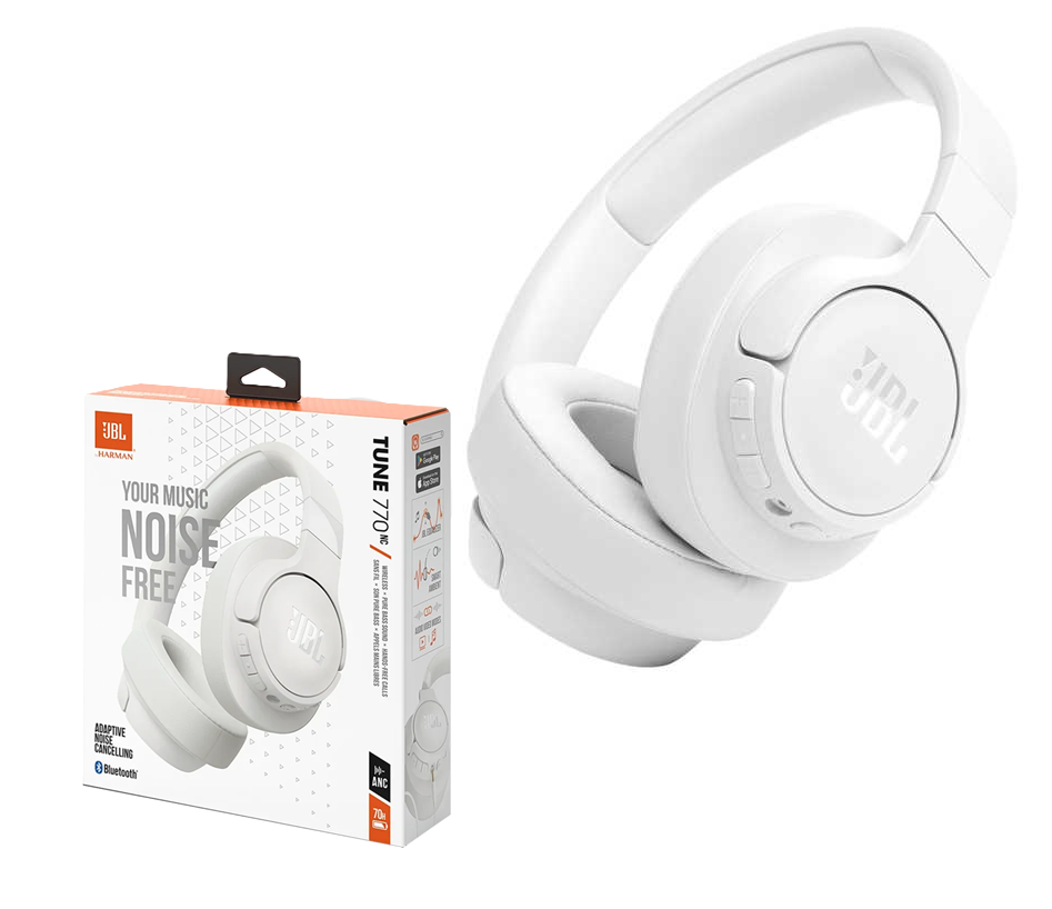 Auricular Vincha Bluetooth JBL Tune 770NC con Cancelacion de Ruido Blanco (ORIGINAL)