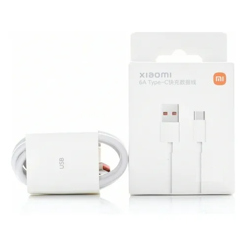 Cable de Datos Carga Rapida Xiaomi 6A Usb A a Usb C ORIGINAL