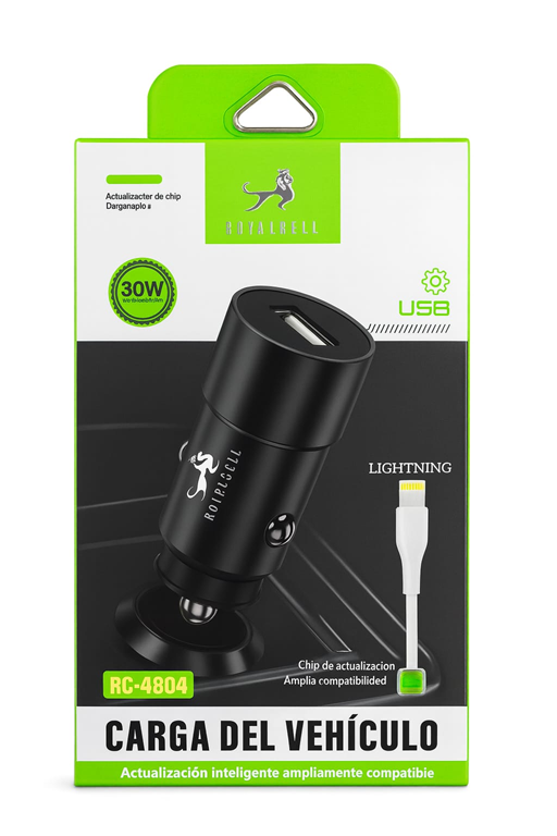 Cargador 12V Lightning Usb 30W RC-4804