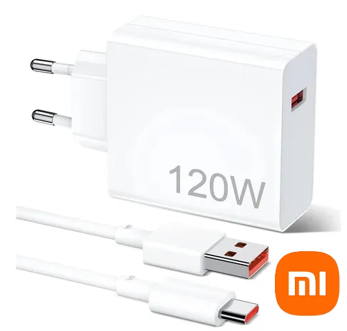 Kit Cargador Xiaomi 120W Usb (toma europea) ORIGINAL