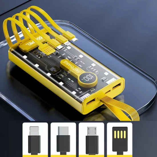Power Bank 10000mAh 3 en 1 Micro - Tipo C - Lightning 2 Usb + PD QC 3.0