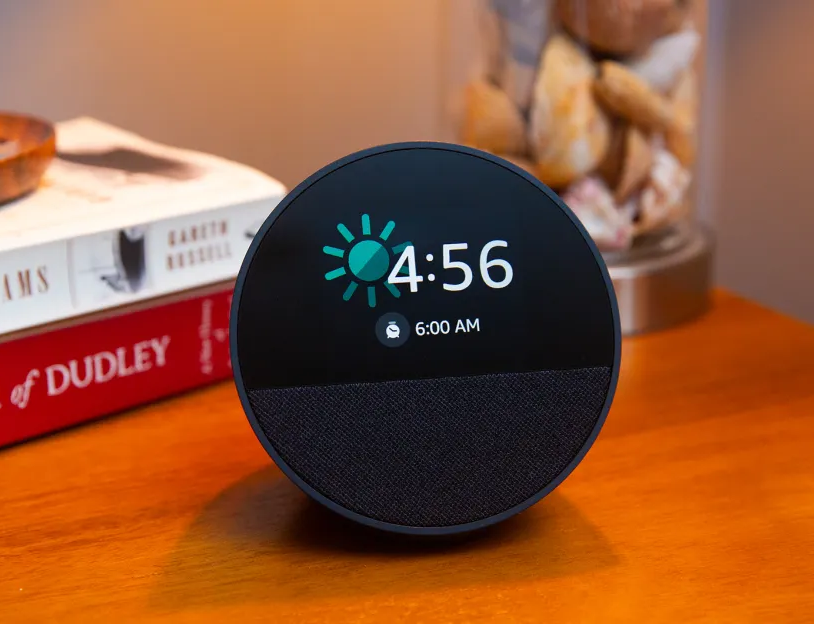 Parlante Bluetooth Inteligente Amazon Echo Spot Alexa 2024 Negro