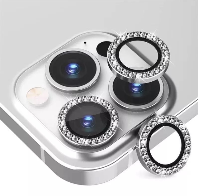 Cristal Protector para Lente Apple Iphone 12 Strass Blanco