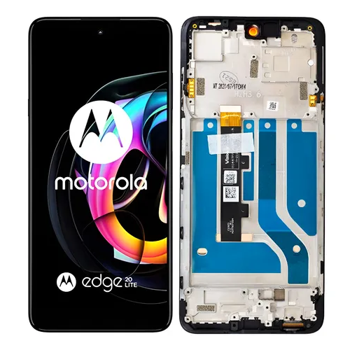 Modulo Motorola Edge 20 Lite con marco, buzzer, parlante, flex botones Original (RN)