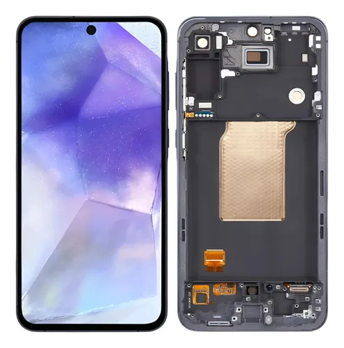 Modulo Samsung A55 5G con marco, buzzer, parlante, flex botones Original Size 6.67inches OLED (RN)