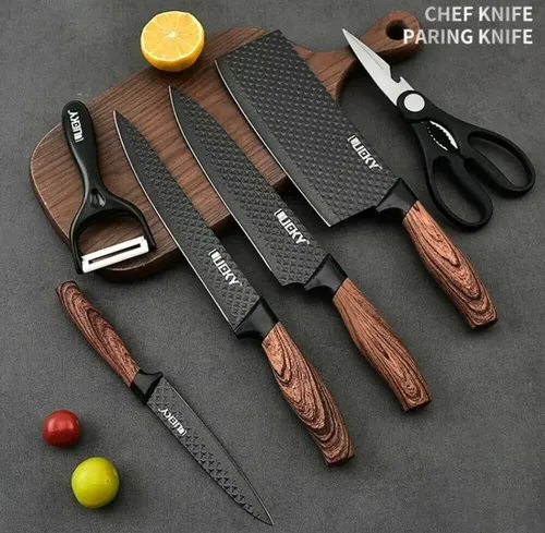 Set de Cuchillos Cocina Acero Inoxidable 6pcs @#