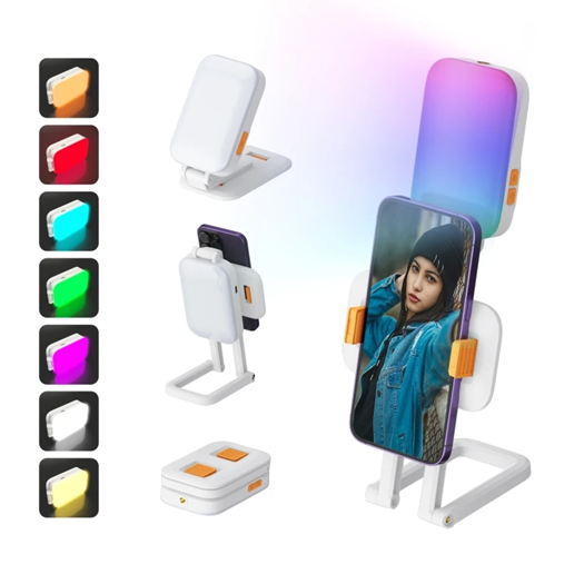 Flash Led RGB Plegable Celular Selfie Recargable LED-HX1502