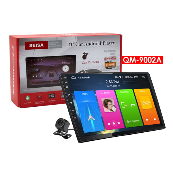 Stereo Fijo con Pantalla Android Multimedia 9" 2gb 32gb BT Gps Mp3 Usb FM QM-9002A