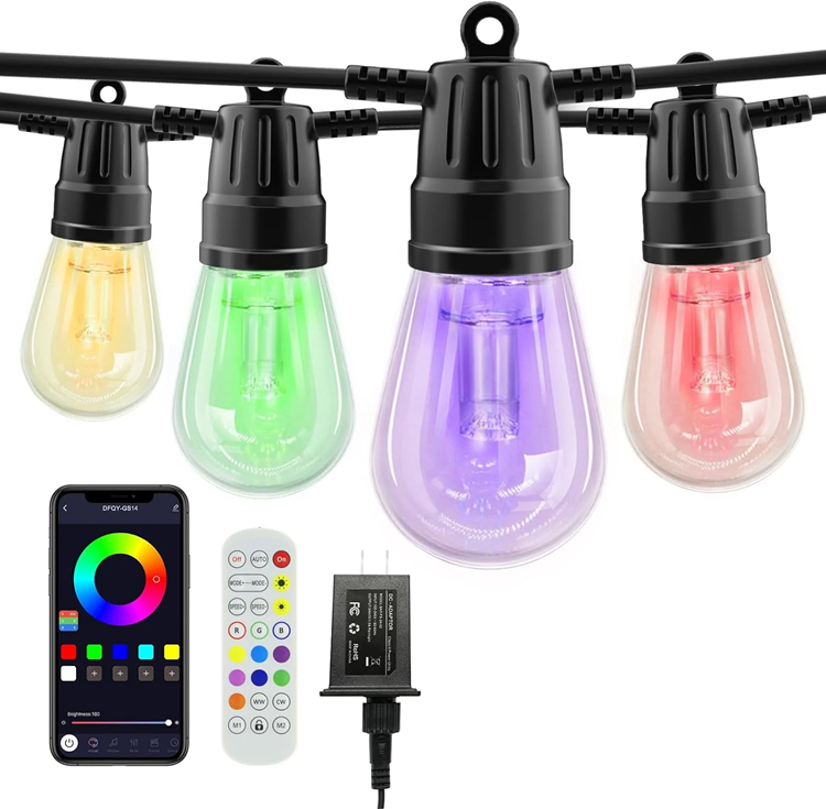Guirnalda Kermese con 20 Focos Incandescentes Colores Exterior 15m