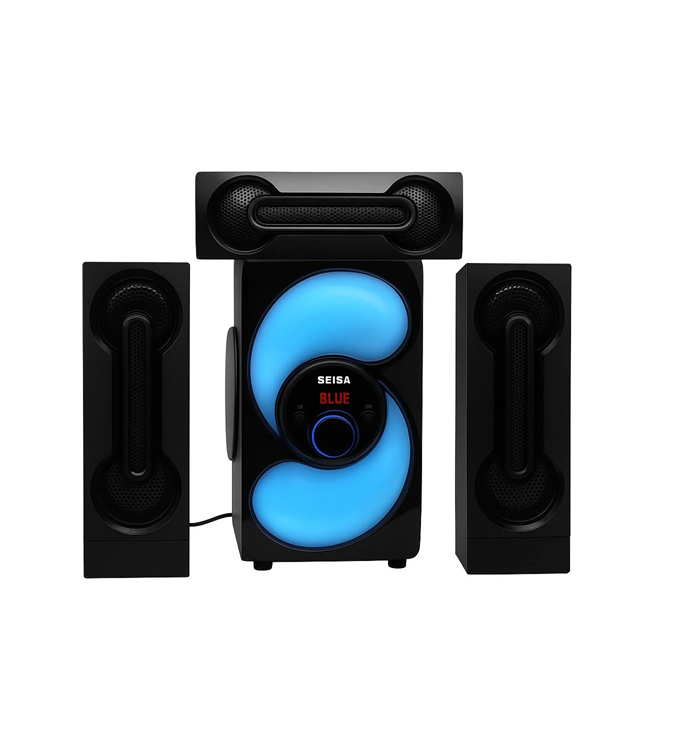 Sistema Home Theater 3.1 Subwoofer 6.5" + 3"x3 Usb BT Micro SD Aux FM