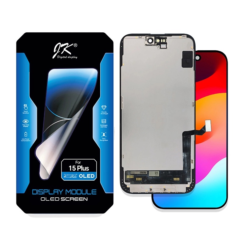 Modulo Iphone 15 Plus negro (ORIG Soft Oled) IC Removible JK
