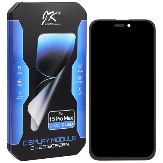 Modulo Iphone 15 Pro Max negro (ORIG Soft Oled) IC Removible JK