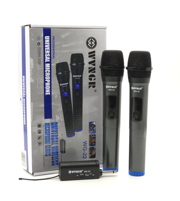 Set de 2 Microfono Profesional Inalambrico UHF WVNGR WG-22