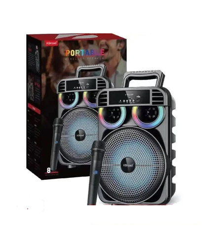 Parlante Portatil 8" BT Karaoke con Microfono Micro Sd Usb Aux KTS-2161 (23x19x36cm)