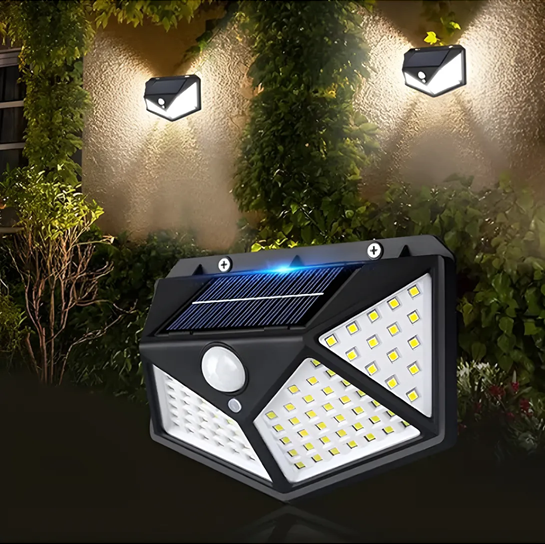 Reflector de Pared Solar con Sensor de Luz y Movimiento 100 led Seisa HY-Z08