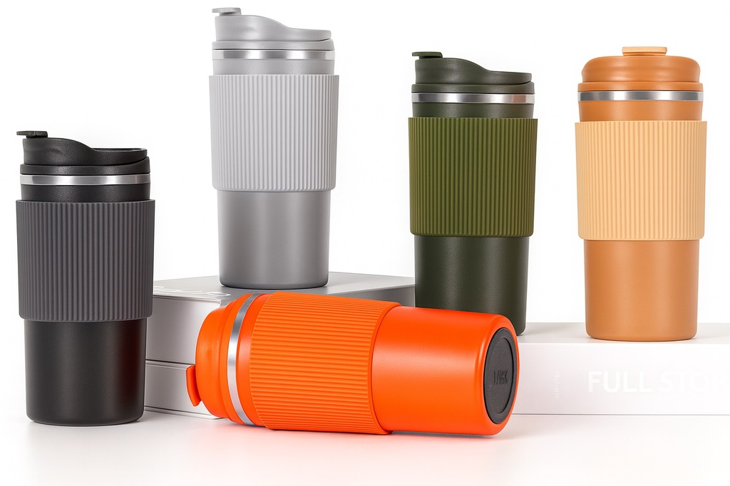 Vaso Termico Antideslizante con Pico 500ml Gris