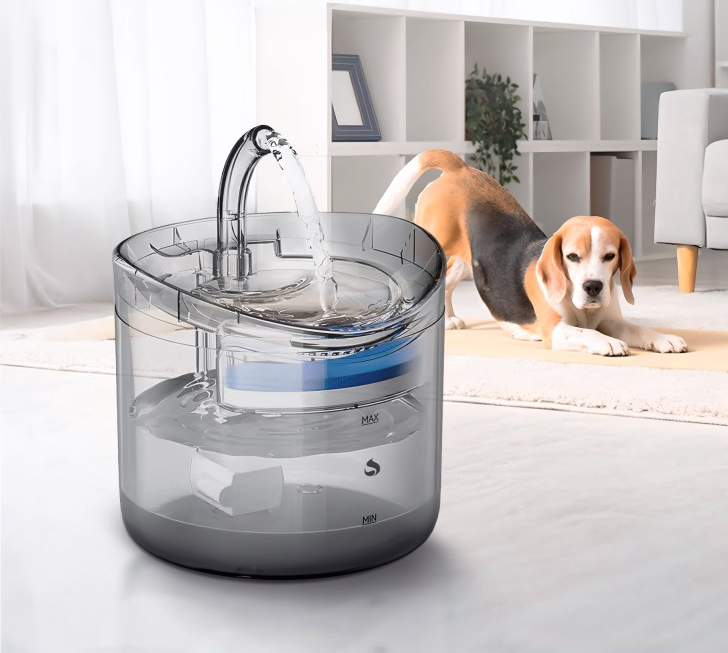 Dispenser Acrilico de Agua Automatico para Mascotas 1.8L