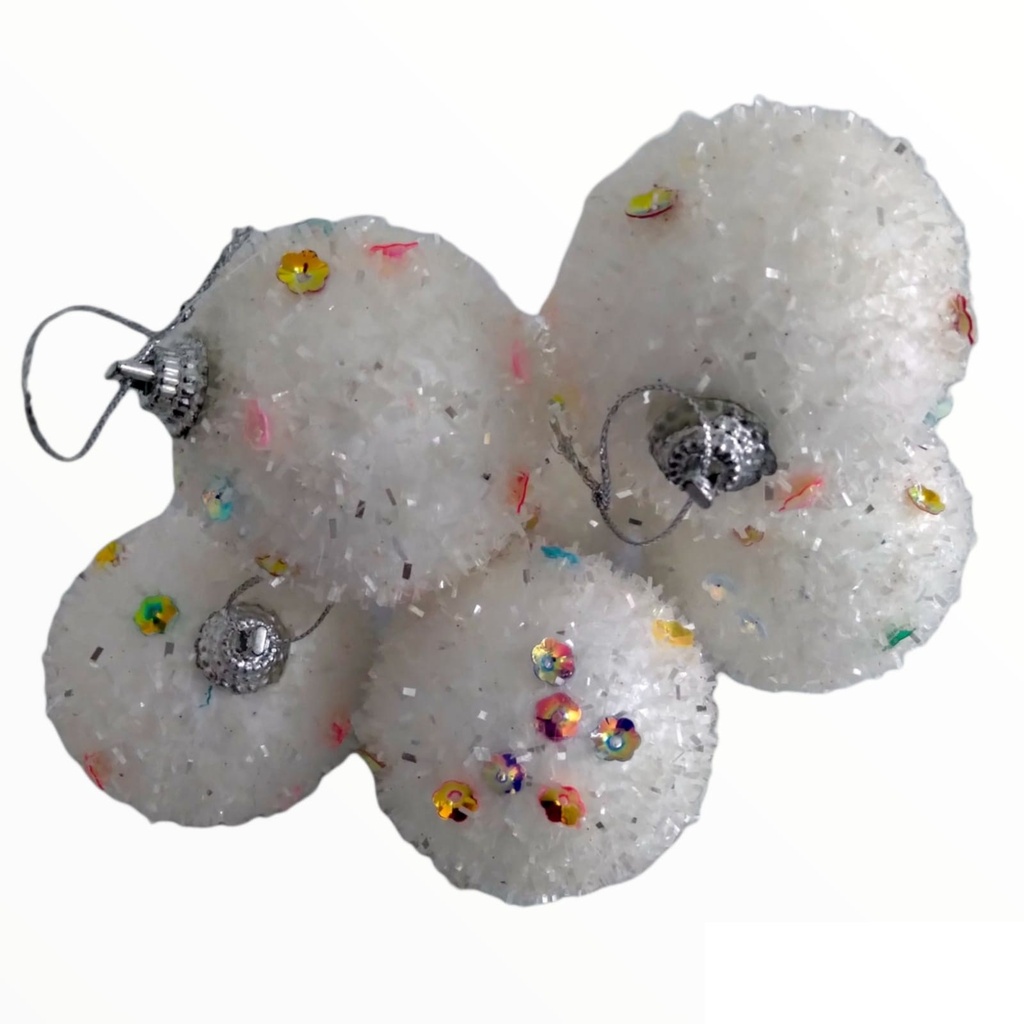 ADORNO GLOBO CON APLIQUES 6 CM x 6 (XM-028)