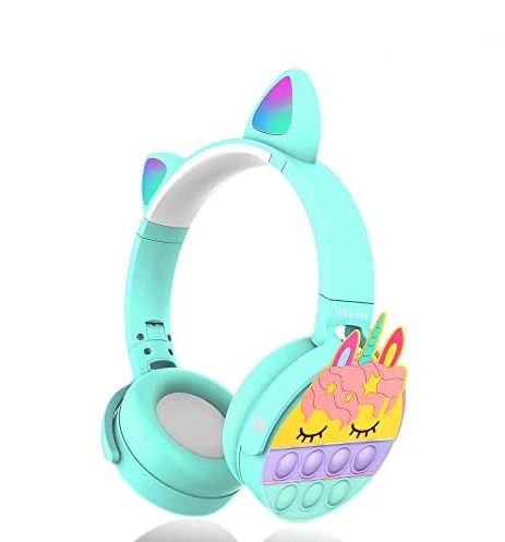 Auriculares Pop It Unicornio Bluetooth Burbujas Plegables AR-1372