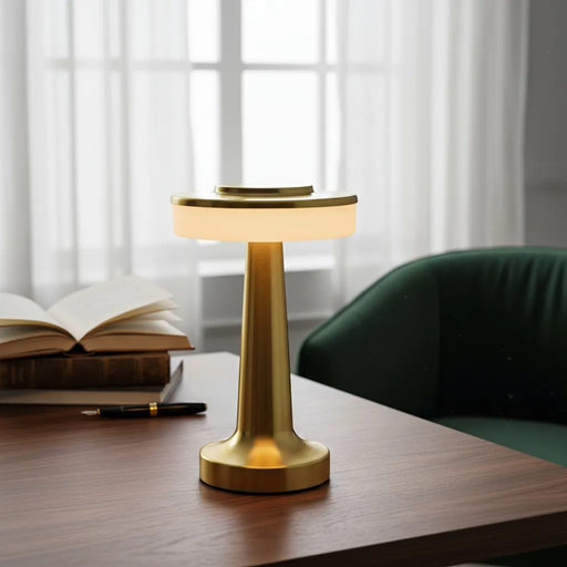 Lampara de Escritorio Led Velador Tactil Recargable Usb (3 modos) 20cm