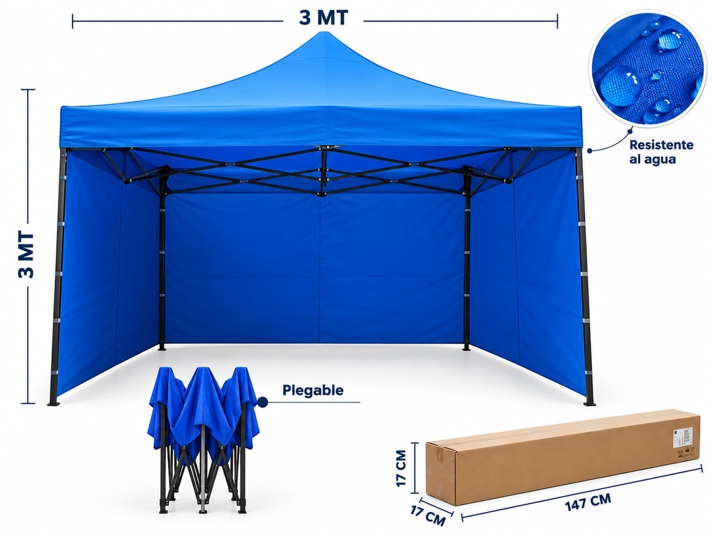 Gazebo Plegable Autoarmable (3x3m)