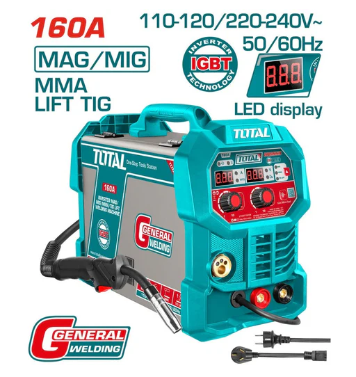 Maquina de Soldar Inverter 3 en 1 160A Total