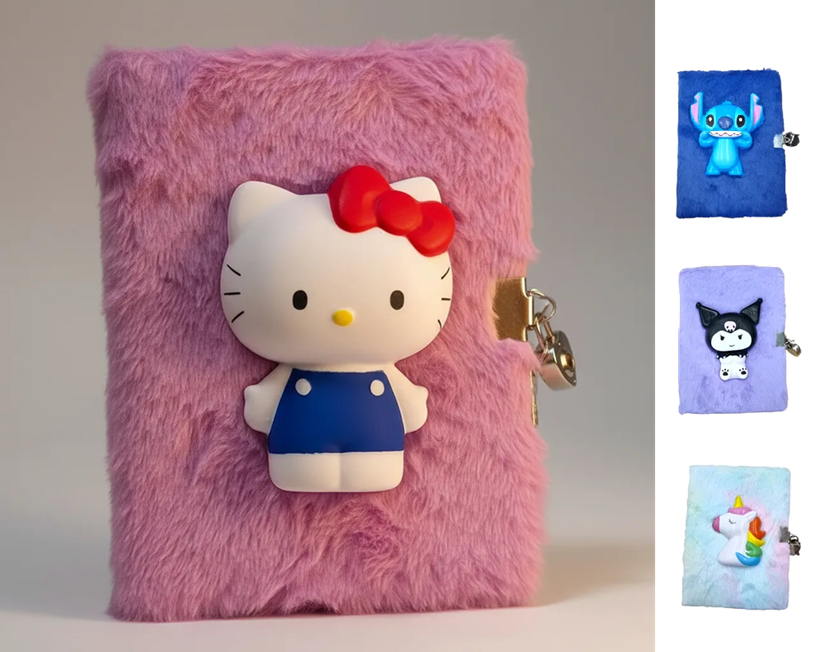 Agenda Diario Intimo de Peluche Personajes Squishy