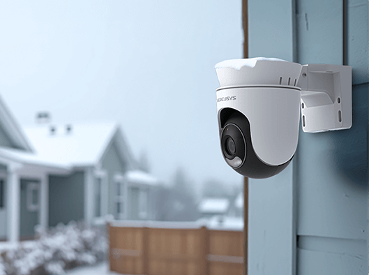 Camara Ip Exterior Wifi 2K 360° Sensor Sirena Audio Bidireccional Mercusys MC510