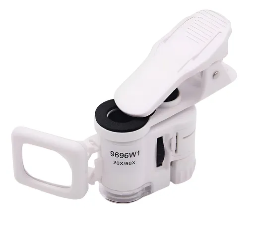Microscopio Universal Clip para Celular con Lupa aumento 20x/60x TL371